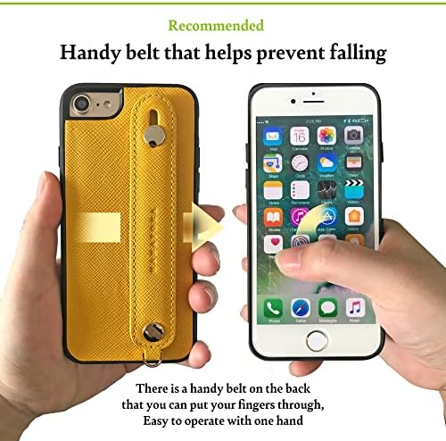 Hanatora] iPhone 12 Pro Max Case, עור Saffiano, רצועת שורש כף היד, עוצר יד, כיסוי פגוש לאייפון 12 Pro